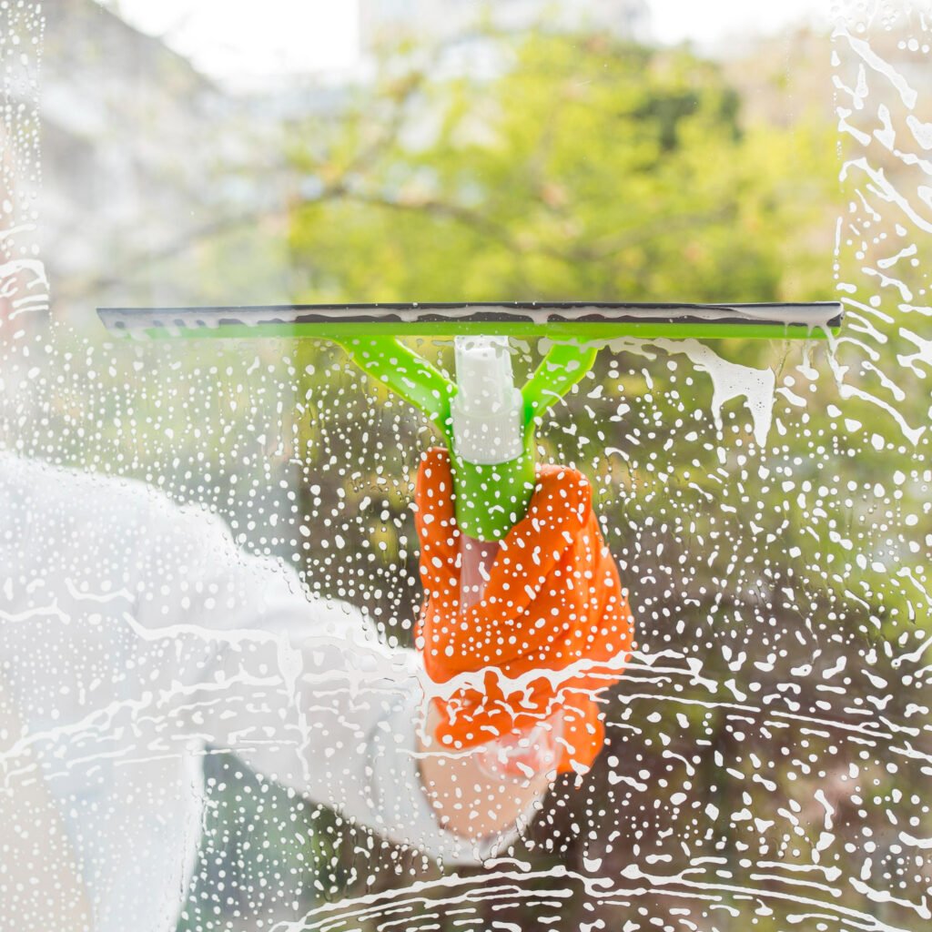 Expert window cleaning services by Dania Maids, a leading cleaning company in Doha, Qatar